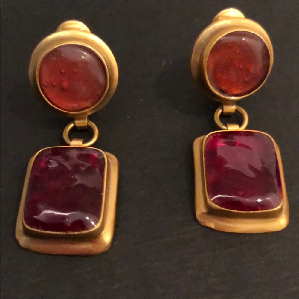 VINTAGE YVES SAINT LAURENT AUTHENTIC EARRINGS - Picture 6 of 8